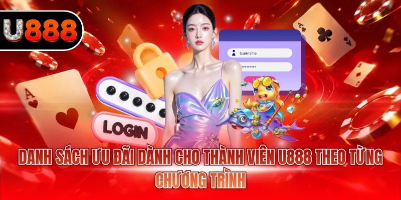 Đăng Nhập U888 - Hướng Dẫn Truy Cập Nhanh, Mượt Mà 4 Danh sách ưu đãi dành cho thành viên U888 theo từng chương trình