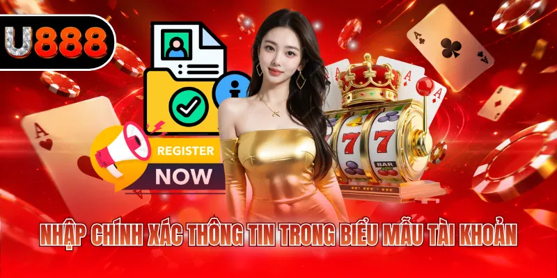 Đăng Ký U888 - Bỏ Túi 3 Bước Tạo Tài Khoản Nhanh Chóng 2 Nhập chính xác thông tin trong biểu mẫu tài khoản